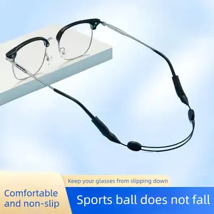 2PC SAdjustable sports glasses strap, anti-slip sleeve, fixing holder, silicone glasses anti-fall device, retractable