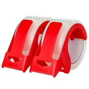 2 Pack Clear Packing Tape with Dispenser, 2.7 mil x 1.88 inch x 55 yd, Heavy Duty Packing Tape for Moving Boxes, Strong Adhesive Packing Tape.