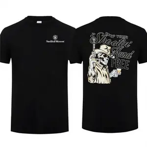 Smith And Wesson Cowboy Men T-Shirt Western Firearm Short Sleeve Crewneck For Him For Her