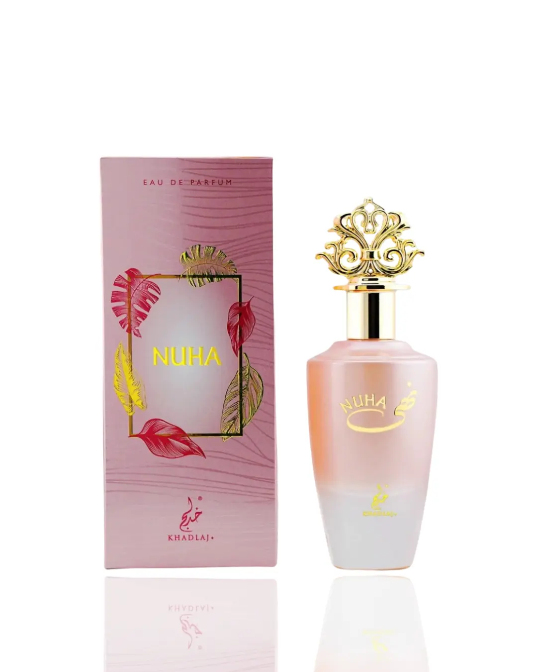 KHADLAJ Nuha Gold-Edition Women's Eau de Parfum (EDP) - Daily Wear Fresh Casual Perfumed Fragrance, Sweet Floral Scent with Vanilla Base, 2.87oz(85ml) Single Item, Flowers-Infused, Fresh Women's Fragrance