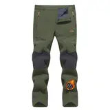 MAGCOMSEN Men's Winter Fleece-Lined Snow Pants - Adjustable Water-Resistant All-Weather Outdoor Sports Trousers, Casual Outdoor Climbing Pants, 4-Zip Pockets, Ripstop Knee Reinforcement, Rough Trail-Ready,sohochic