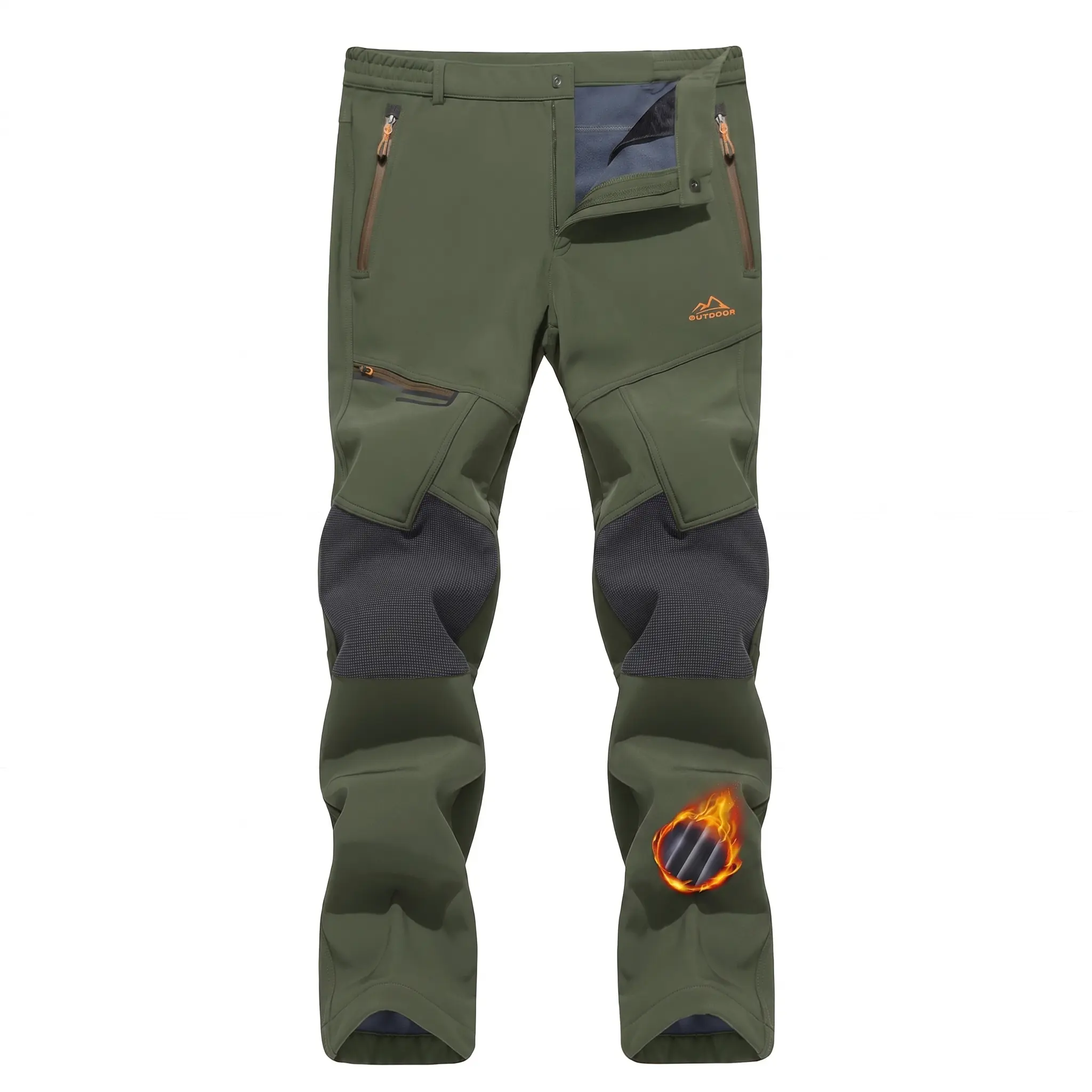 MAGCOMSEN Men's Winter Pants Fleece Lined Ski Snow Pants Water Resistant 4 Zip Pockets Outdoor Pants MAGCOMSEN Men's Winter Pants Fleece Lined Ski Snow Pants Water Resistant 4 Zip Pockets Outdoor Pants