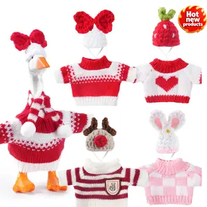 4 Set 7inch Desk Goose Outfits Mini Desktop Goose clothes Desk Goose Accessories Set for Magnetic Goose Statue