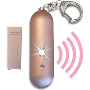 Personal Safety Alarm Keychain for Women, Girls & College Students – 130dB Extra Loud Siren with Strobe Light – Waterproof Self Defense Security Device –Travel Safety Keychain Alarm Gift for Kids,Elderly,Night Running&Hiking (Rose Gold),self defense gift