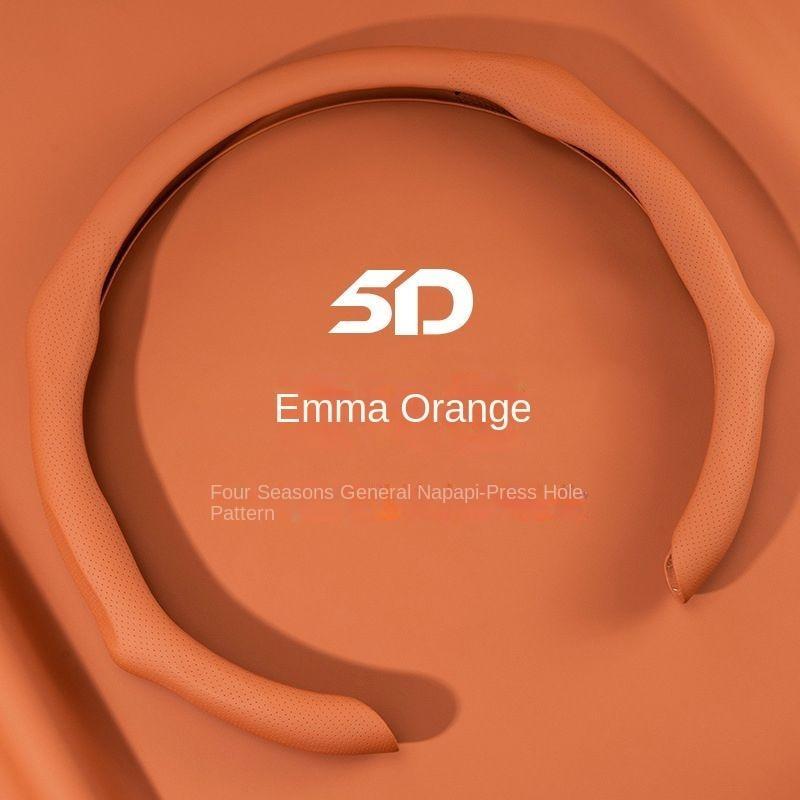 New Car Models Napa Nappa Leather Steering Wheel Cover - Quick Turn, Non-Slip, Breathable, Ultra-Thin, Suitable for Four Seasons