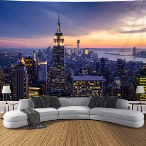 1 Sheet, Large Size Architectural Landscape Tapestry - Tapestry for Bedroom Office Living Room Home Decor with Beautiful Hanging Design and Free Accessories piggy bank