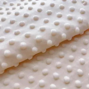 1 Yardx62 Inch Minky Dot by The Yard DIY Supplies Quilting Patchwork Plush Fleece Minky for Blanket, Pillow Covers, Clothing, Scarf,Sewing