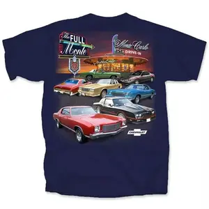 Chevy Monte Carlo Drive In Scene T-Shirt – 2 Sided Graphic Tee, Classic Muscle Car Shirt for Men & Women