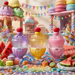 Women's So Good Sundae 3-Piece Fragrance Gift Set - Sweet Gelato-Inspired Candy Perfumes, Flavored Captivating Delightful Daily Wear Fragrances (Purple, Yellow, Pink), Candy Perfume, Captivating Fragrance