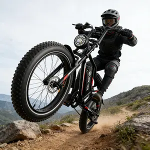Adult Off-Road Ebike - 1000W Powerful Motor, 31 mph Max Speed, 20-in Off-Road Fat Tires, Dual Suspension System, 7-Speed Gears, Long-Lasting Range, APP Control Supported, Ebikes