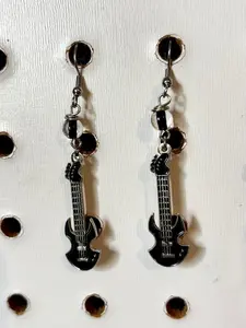 Musician Earrings Guitars & Microphones Unisex Handmade Lightweight Comfortable Fun Eye Catching Design for Music Lovers Performers