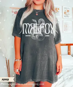 Malfoy Shirt Comfort Colors Serpent Tshirt Green House Booktok Oversized T Shirt Potter Dracotok Universal Vacation HP Shirt Bookish Merch