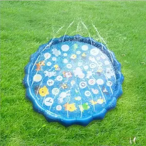 100cm Diameter Water Play Mat, Best Garden Toy for Kids, Portable Inflatable Sprinkler Pad, Outdoor Fun for Ages 6-8, Summer Cooler Gift