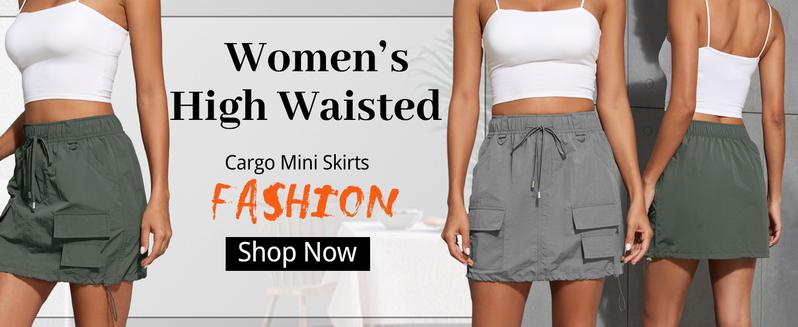 ZAFUL Women's Y2K High Waist Mini Cargo Skirt with Pockets & Side Drawstring for Casual & Trendy Outfits High-quality Fabric Soft Lightweight Comfortable All-day Wear