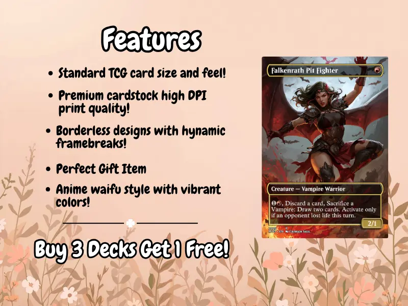 Vampire Tribal Anime Waifu | 100-Card Commander EDH Proxy Deck + Tokens -  TikTok Shop