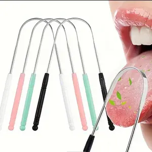 Hypoallergenic Stainless Steel Tongue Cleaner Set for Fresh Breath and Oral Care Gentle Sensitive