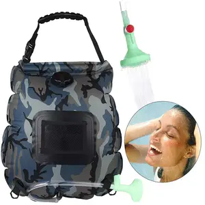 Dealsforyouday Solar Shower Bag, 5 Gal/20L Solar Heating Camping Shower Bag with Removable Hose&On-Off Switchable Shower Head, Outdoor Camping Shower Bag, Solar Heat Portable Shower Bag, Portable Shower for Beach Swimming, Power Outage, Emergency Hiking