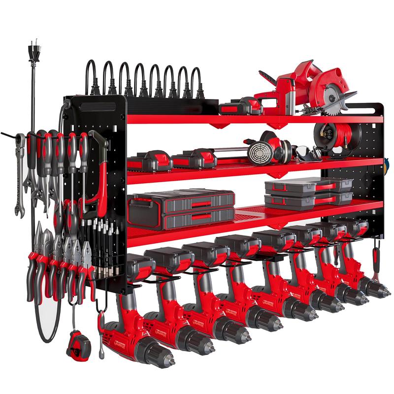 Hausneed-001 Power Tool Organizer with 8 Charging Stations Heavy Duty ...