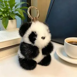 Cute Plush Panda Keychain for Women & Teens, Soft Kawaii Bag Charm Accessory, Trendy Aesthetic Purse Pendant for Backpacks, Handbags & Keys, Adorable Gift Idea for Friends, Birthdays & Everyday Style