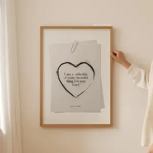 "Everything I’ve Ever Loved" Poster & Canvas Wall Art – Black & White Trendy Print for Home, Bedroom, Living Room & Neutral Decor