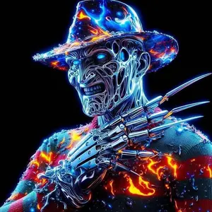 5D DIY Full Drill Round Diamond Painting - Diamond Art Kit Mechanical Horror Man Mosaic, Canvas - DIY Decorative Painting, Home Wall Decor, Suitable for Halloween and Christmas, Birthday and Anniversary Gifts, Handmade Gifts