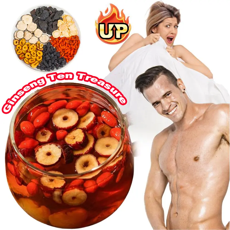 Herbal Kidney Support Ten Treasures Tea,Ginseng Wolfberry with Goji & Red Dates,Traditional Healthy Kidney Cleansing Tea for Men & Women 20 Bags Natural Beverage