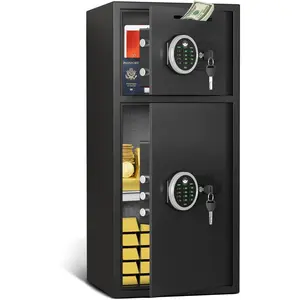 6.5 Cu ft Extra Large Fireproof Waterproof Home Safe With Deposit Slot, Digital Security, Metal Storage, Soft Lining, Backlit Keypad & Dual Alarm for Office