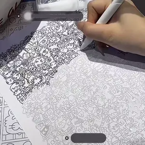 Adult Drawing Practice Set, 30 Sheets Control Pen Sketching, Stress Relief Art Supplies, Ideal for Office Breaks & Friends