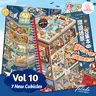 JoyJolly Telado Vol 10 Aesthetic Sticker Book - Urban Cubicles Scrapbook Accessories, DIY Kits with 7 New Scenes, Miniatures Paper Scene Set for Hobbyists