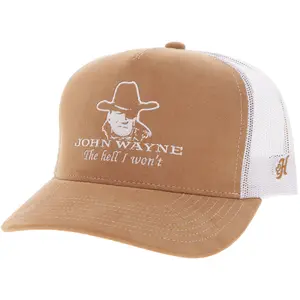 "John Wayne" Hat Tan & White