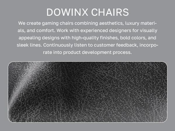 Dowinx Gaming Chair Breathable PU Leather Gamer Chair, Ergonomic Computer Chair with Massage Lumbar Support and Footrest