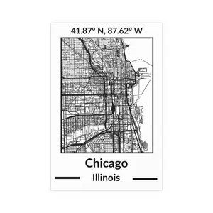 Map of Chicago, Illinois