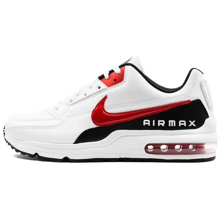 Nike Air Max Ltd 3 White Red Black Cushioned Low Top Sneakers Men's BV1171-100