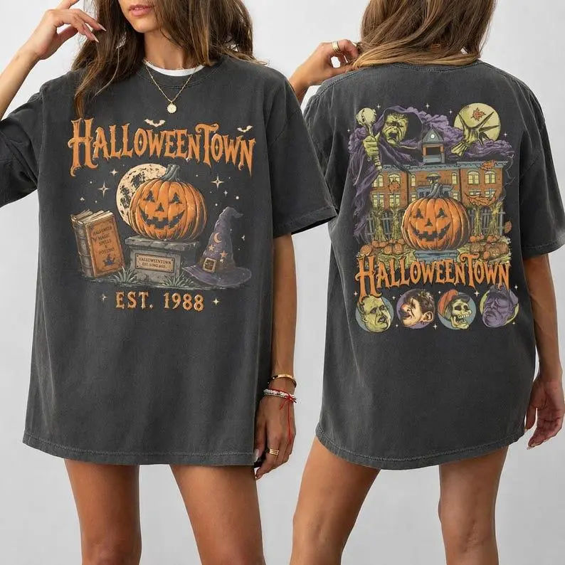 Comfort Colors Vintage Halloweentown Shirt, Retro Halloween Tee, Spooky Season T-shirt