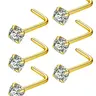 6 Pcs Surgical Steel Nose Studs Set for Men & Women, Nose Piercings, Nostril Piercing Jewelry, High-Quality Accessories