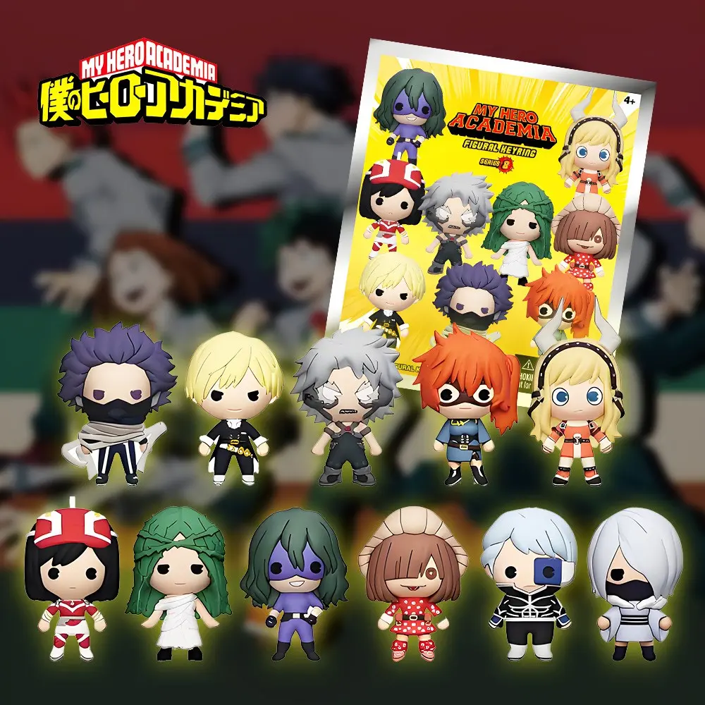 My Hero Academia Officially Licensed PVC Blind Bag Anime Figure Keychain Collectible Kawaii For Bags, 3D Figurine Bag Clip Charms, Hitoshi Shinso Neito Monoma Yui Kodai Collectors' Gift