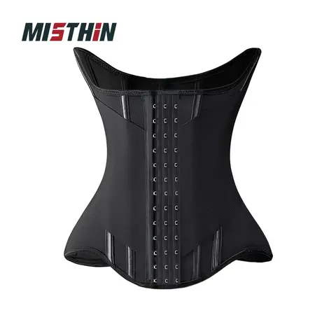 MISTHIN Women's High-Waist Mesh Corset Shapewear - Hook-and-Bar Closure, Adjustable Double Wrap, Tummy Control, Waist Reduction, Breathable, Plus Size, Body Contouring, Hand Wash Only