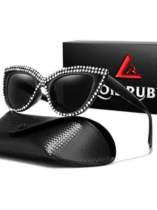 Fashion Cat Eye Sunglasses with Case, Uv400 Protection, Trendy Accessory for Music Festivals, Parties, Outdoor Travel, Beach Wear