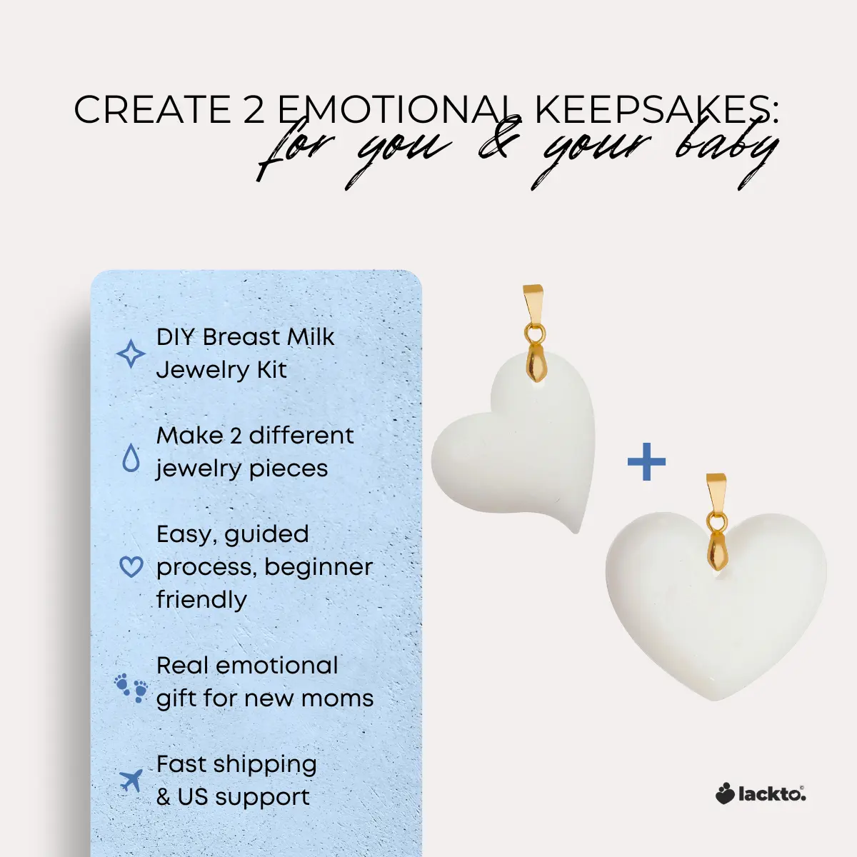 DIY Breast Milk Jewelry Kit – Make 2 Keepsake Pieces