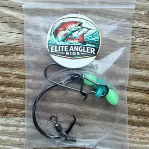 10/0 Hook Drum Rig for Fishing, Heavy-Duty Saltwater/Freshwater Fishing Rigging Accessory
