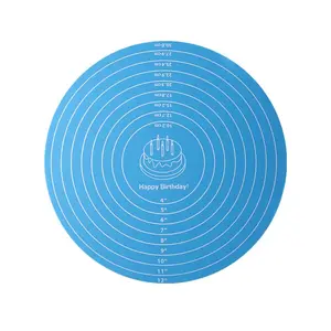 1 Non-Stick Silicone Cake Mat with Scale, Suitable for Cake Turntable - Heatproof Baking Tool for Easy Cake Decoration and Baking, Bakeware