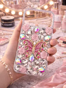 Butterfly Crystal Luxury Case – iPhone 17 Pro Max