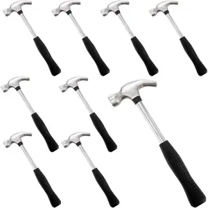 8 Pack 8 Oz Small Claw Hammer Set, Mini Hammer with Non-Slip Rubber Handle and Forged Hardened Steel , Small Hammer for Women, Picture Hanging, DIY