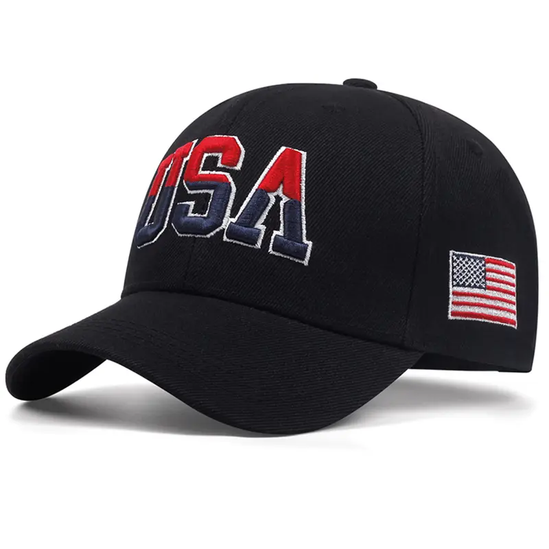 Fashion Trends USA Side American Flag-Embroidered Street Skateboarding Hat, Outdoor Cycling Sunshade Unisex Baseball Snapback Cap, Adjustable Patriotic Hat, Graphic Hats, Adjustable Streetwear Hat