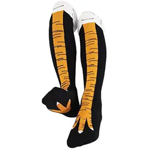 Crazy Funny Chicken Leg Socks for Women Men Novelty Chicken Feet Socks White Elephant Gifts for Adults Gag Gifts