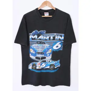 [Sale Up To 40%] Vintage 90s Mark Martin NASCAR Racing T-Shirt, Mark Martin Shirt, 90s Nascar Shirt, 90s Nascar Tee