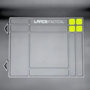 LANCE Tactical TacticalMat Extra Large Advanced Gun Cleaning Work Bench Mat 20x16 Rubber with Compartments & Magnetic Pads Non-Porous Oil-Resistant