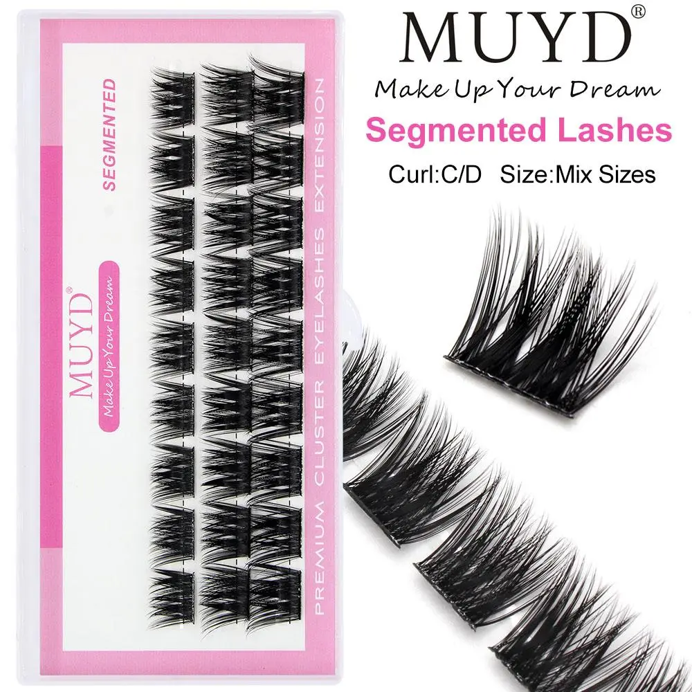 New Russian 3D fluffy natural segmented eyelashes bundle false extension eyelashes DIY natural independent eyelashes makeup tool 2026 New