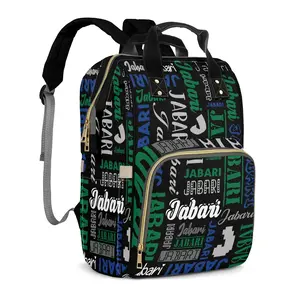 ZAACUSTOM Personalized Baby Diaper Bag Backpack Large Nylon