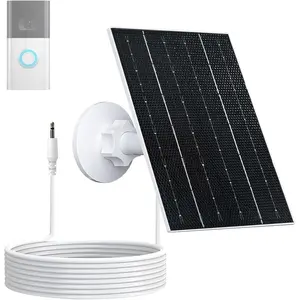 4W Solar Panel with Battery Pack for Ring Video Doorbell 2 3 3 Plus 4 IP65 Waterproof 360 Adjustable Mount 16.4ft Cable